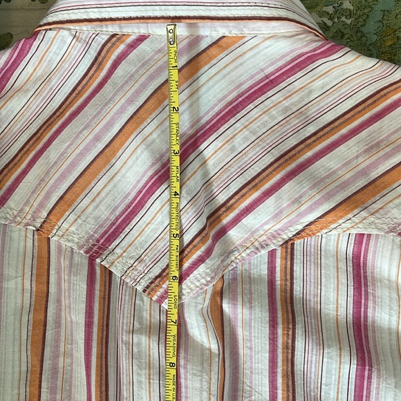 True Religion Western Style Women’s Striped Long-sleeve Button-down Medium - Picture 8 of 9